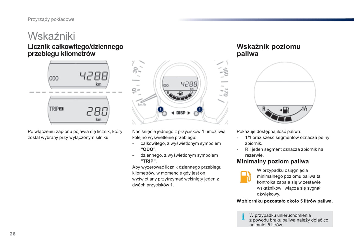 2016-2018 Peugeot 108 Owner's Manual | Polish