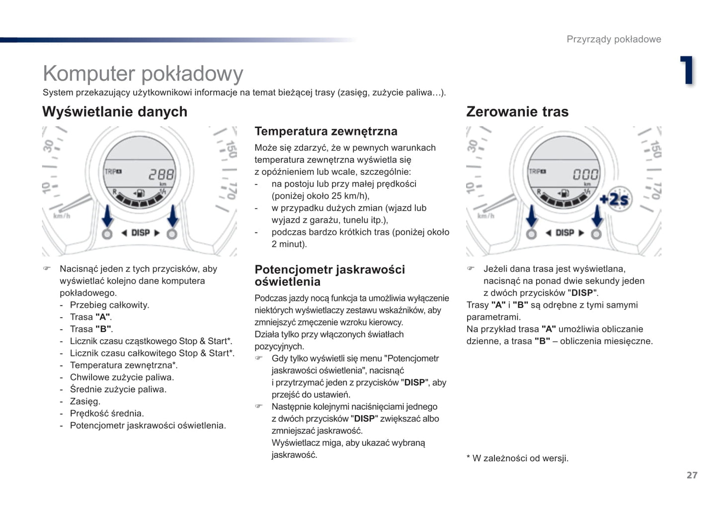 2016-2018 Peugeot 108 Owner's Manual | Polish