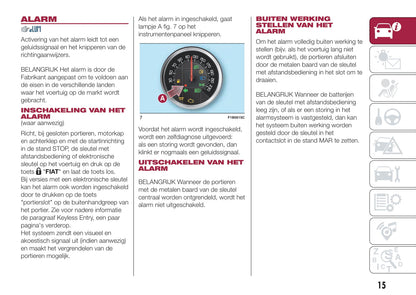 2015-2016 Fiat 500X Bedienungsanleitung | Niederländisch