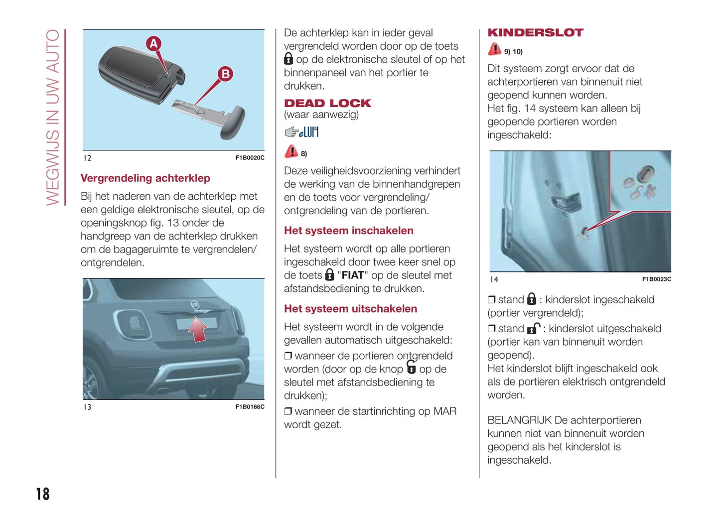 2015-2016 Fiat 500X Bedienungsanleitung | Niederländisch