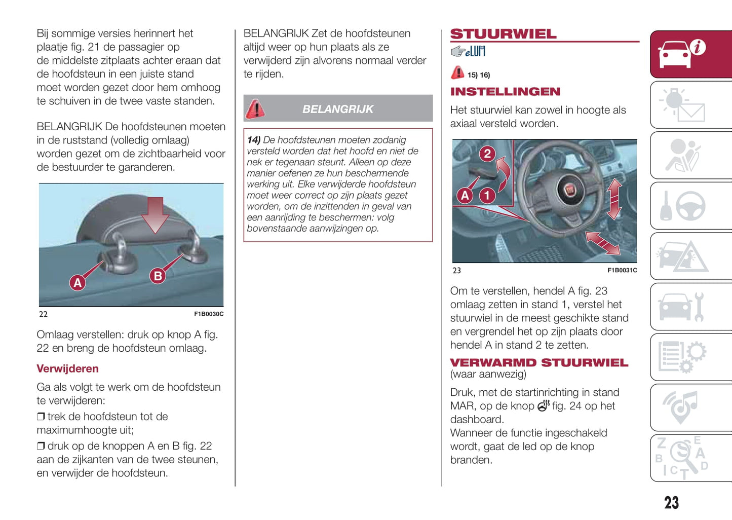 2015-2016 Fiat 500X Bedienungsanleitung | Niederländisch