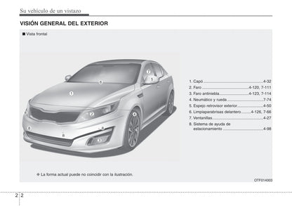 2014-2015 Kia Optima Manuel du propriétaire | Espagnol