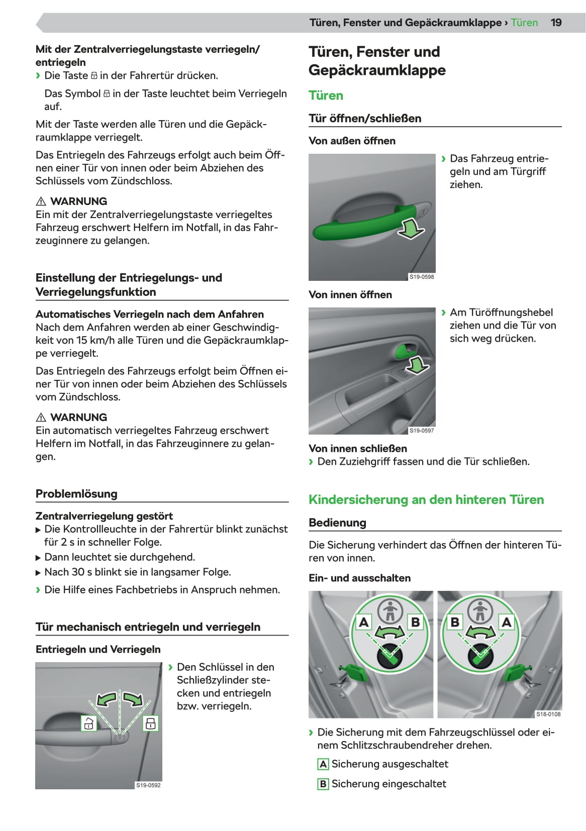 2019-2020 Skoda Citigo-e iV Owner's Manual | German