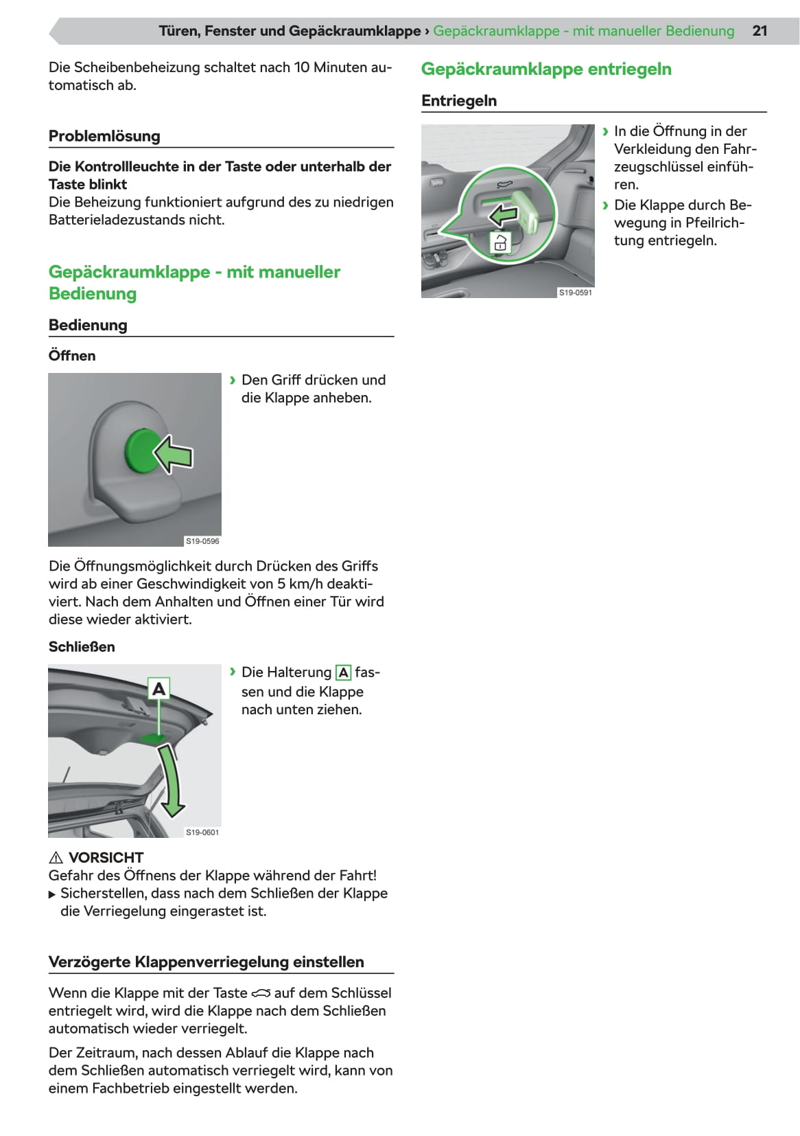 2019-2020 Skoda Citigo-e iV Owner's Manual | German