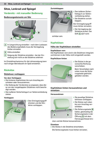 2019-2020 Skoda Citigo-e iV Owner's Manual | German