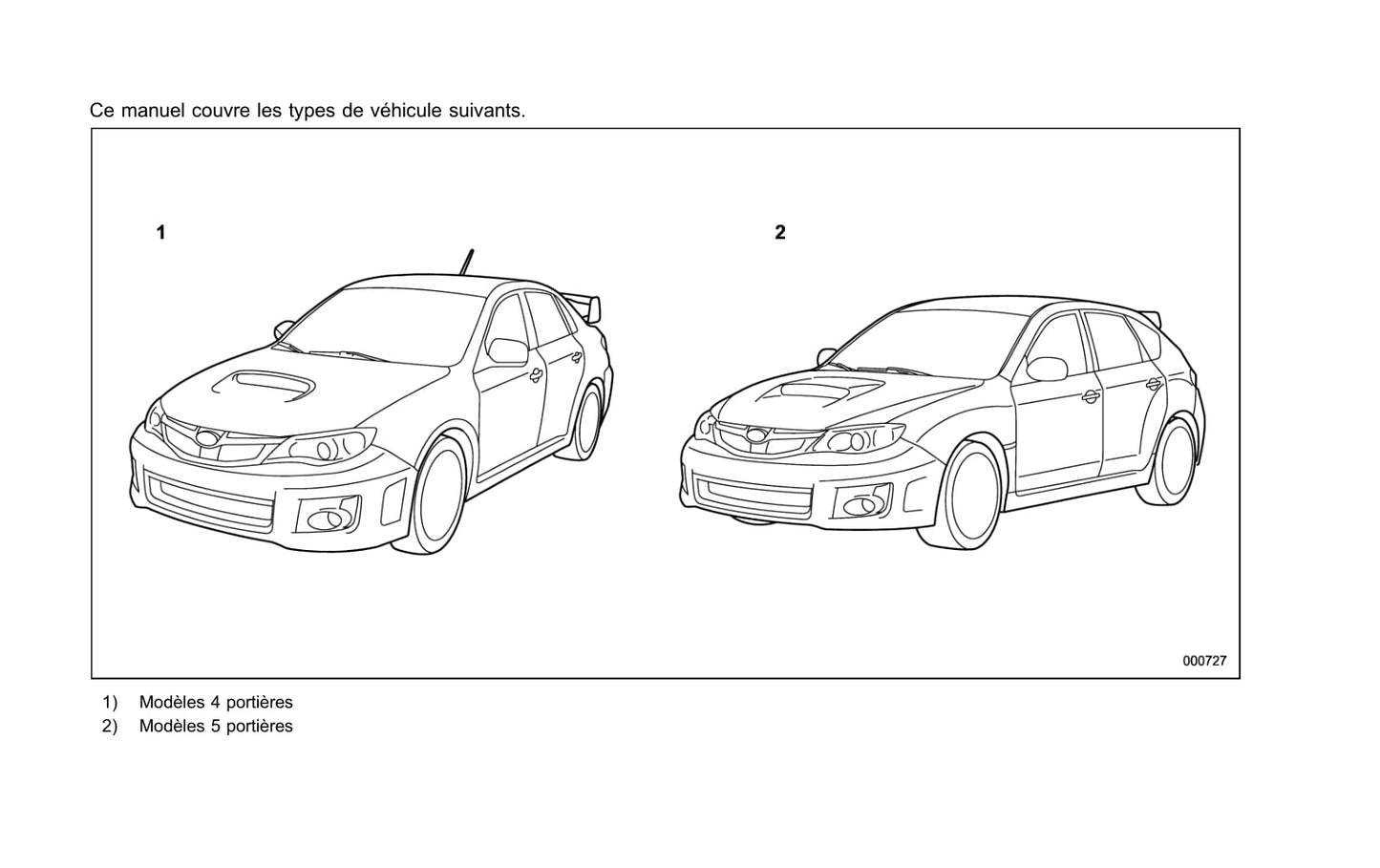 2014 Subaru Impreza WRX/Impreza WRX STI Gebruikershandleiding | Frans