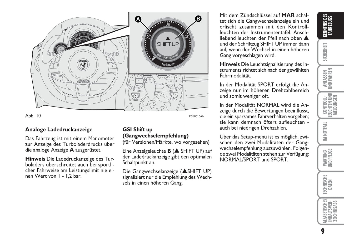 2008-2016 Abarth 500 Gebruikershandleiding | Duits