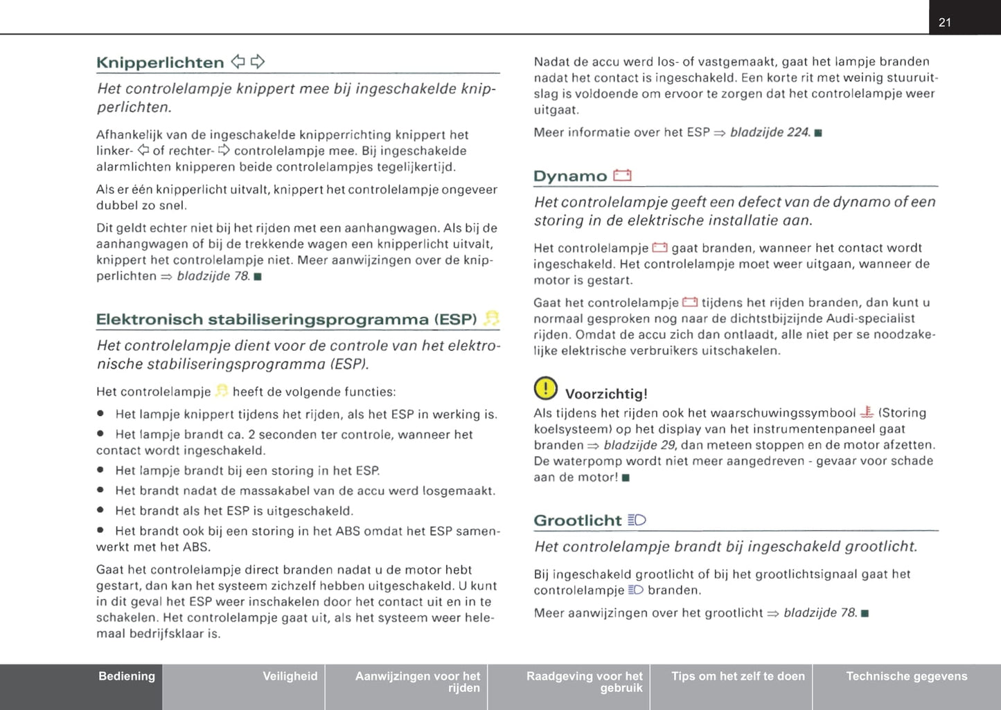 2004-2007 Audi A4 Gebruikershandleiding | Nederlands