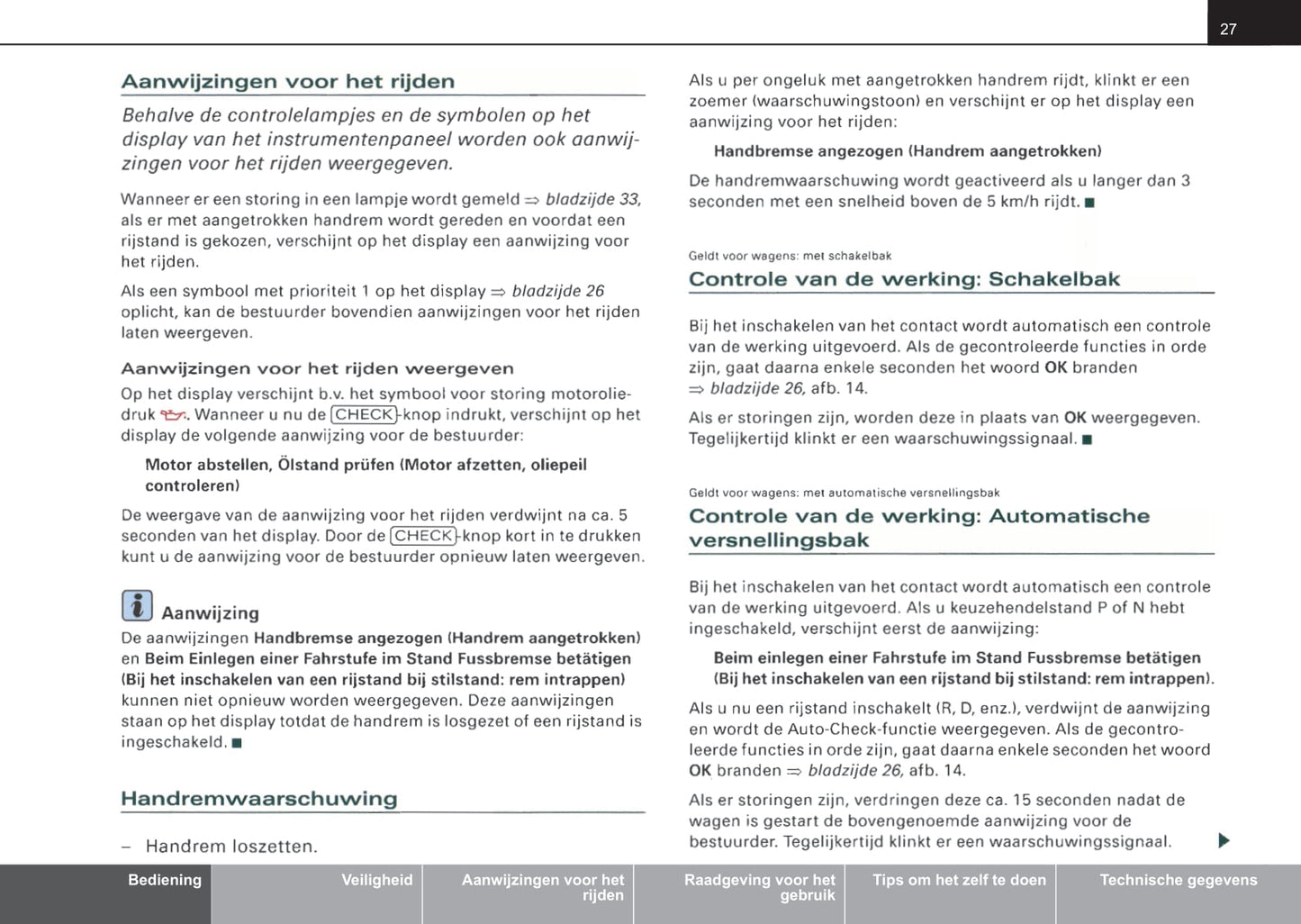 2004-2007 Audi A4 Gebruikershandleiding | Nederlands