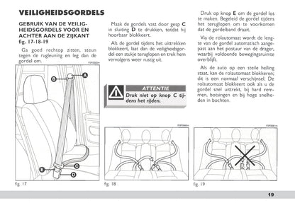 2003-2004 Fiat Scudo Owner's Manual | Dutch