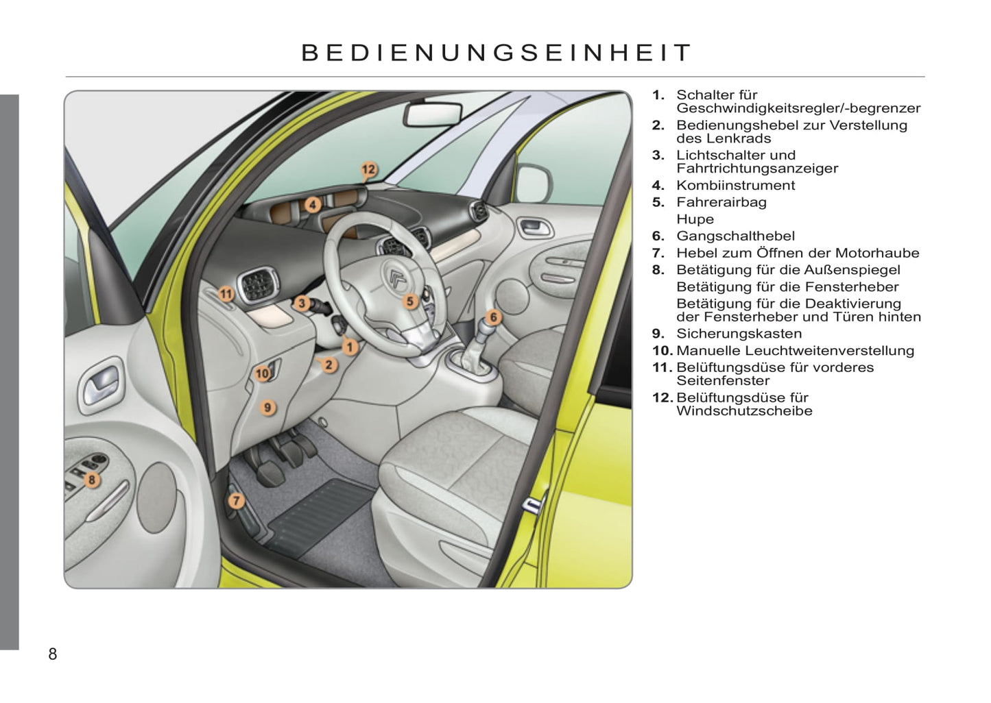 2011-2012 Citroën C3 Picasso Gebruikershandleiding | Duits