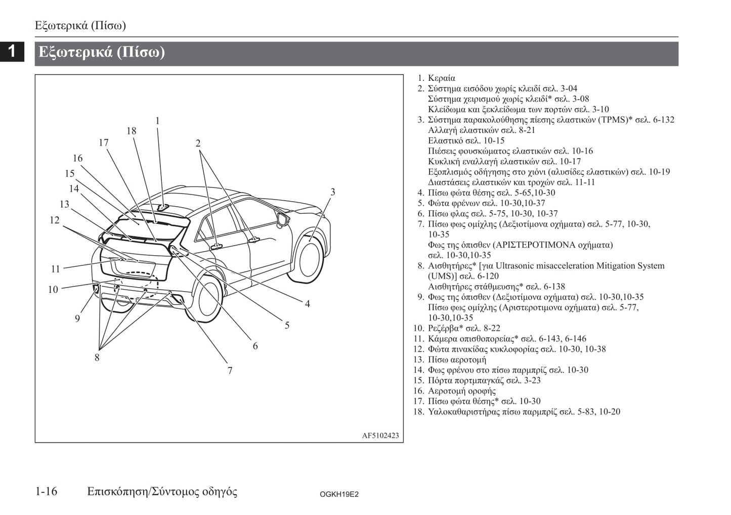 2017-2019 Mitsubishi Eclipse Cross Bedienungsanleitung | Griechisch