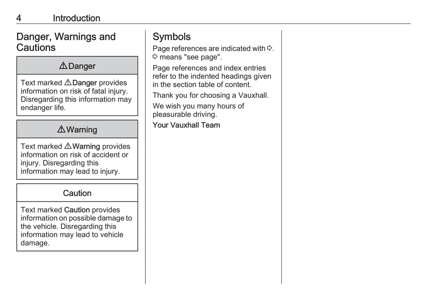 2019-2020 Vauxhall Vivaro Owner's Manual | English