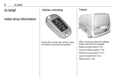 2019-2020 Vauxhall Vivaro Owner's Manual | English