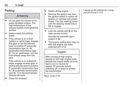 2019-2020 Vauxhall Vivaro Owner's Manual | English