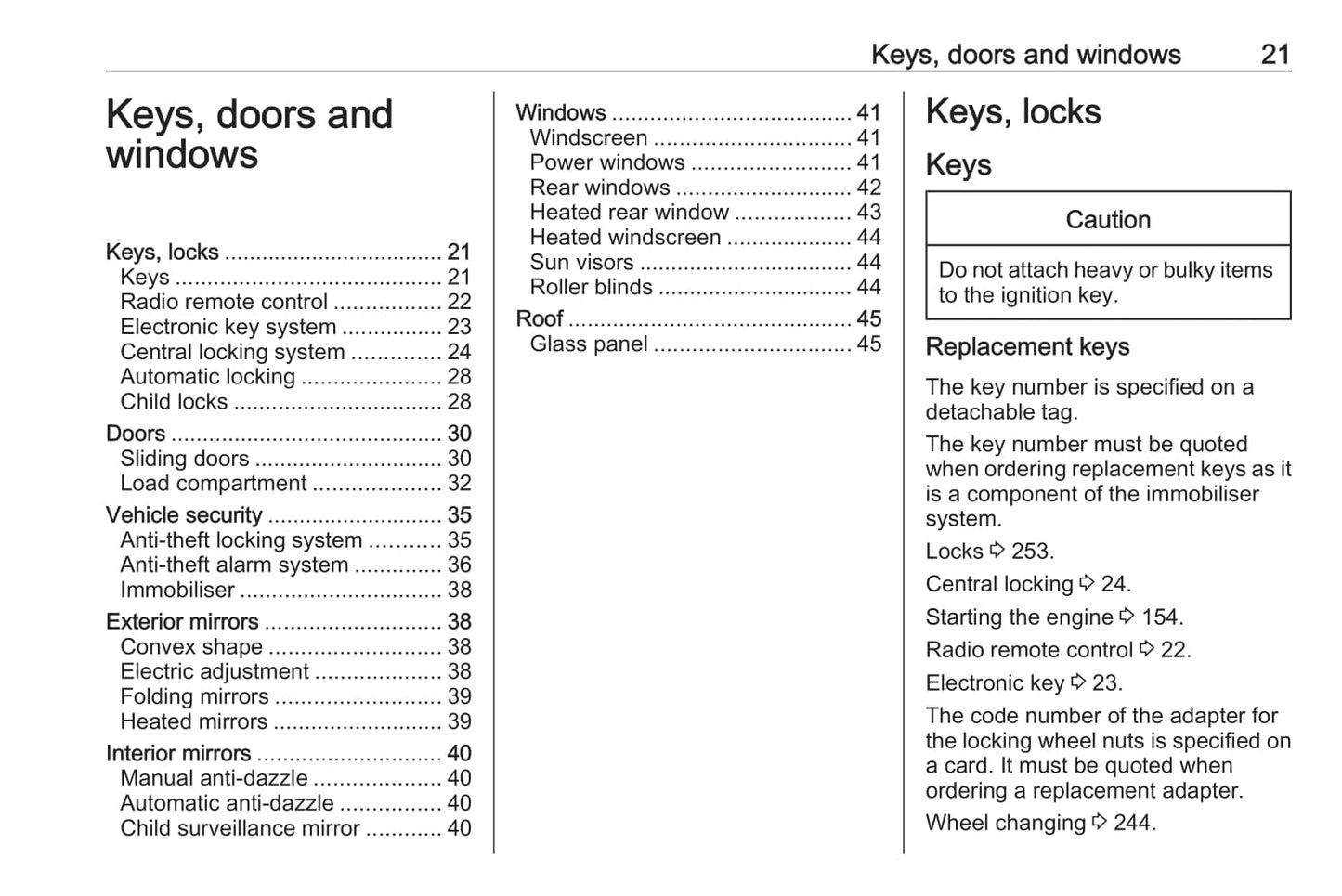 2019-2020 Vauxhall Vivaro Owner's Manual | English