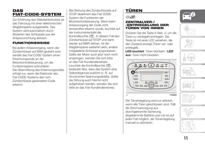 2016-2017 Fiat Punto Owner's Manual | German