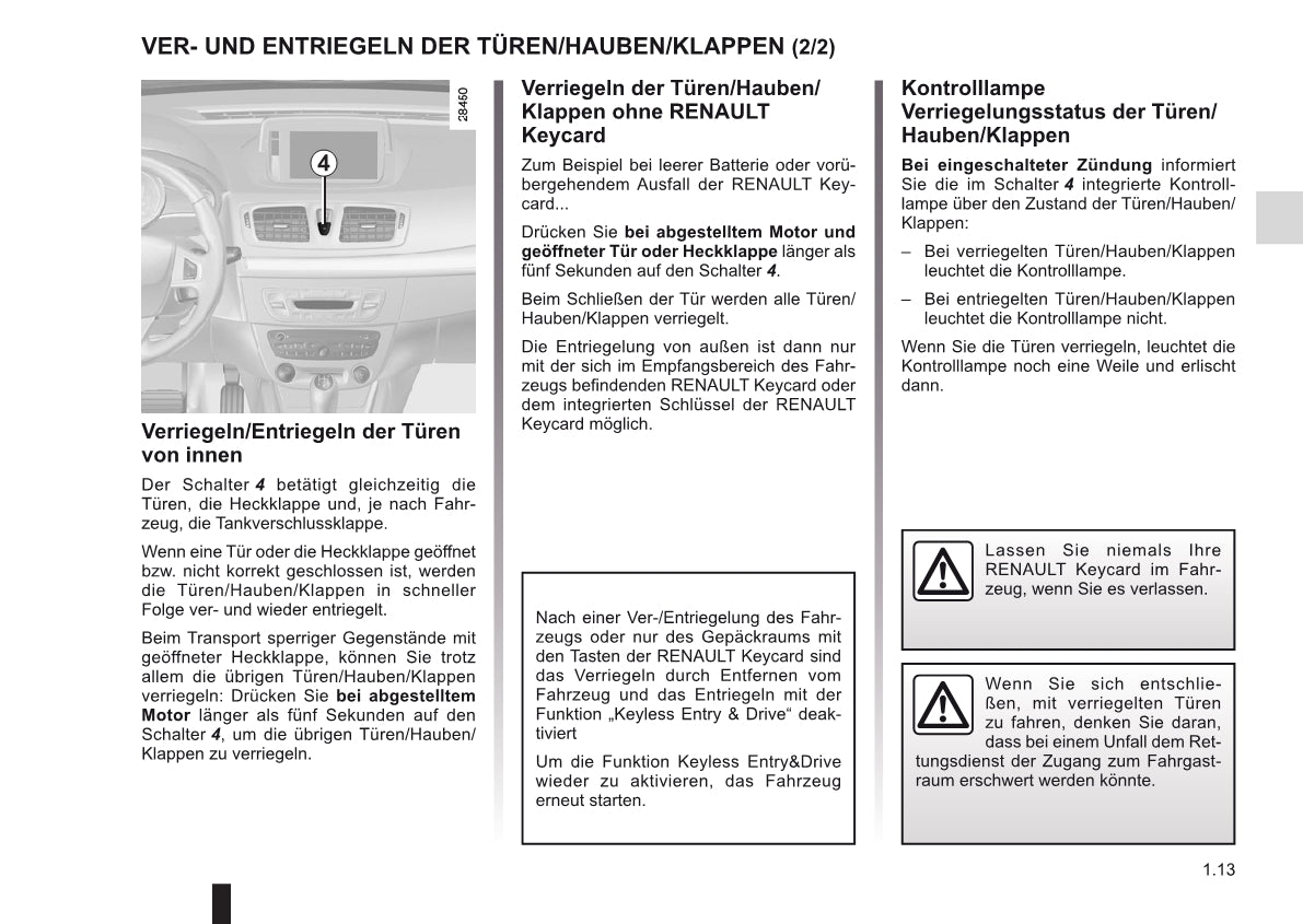 2010-2011 Renault Mégane Bedienungsanleitung | Deutsch