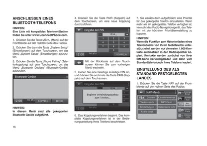 Jeep Radio 731N Bedienungsanleitung 2016 - 2018