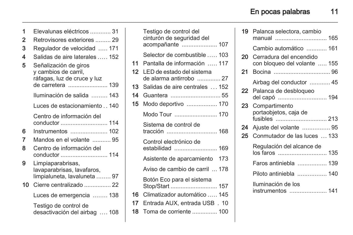 2012 Opel Astra Owner's Manual | Spanish