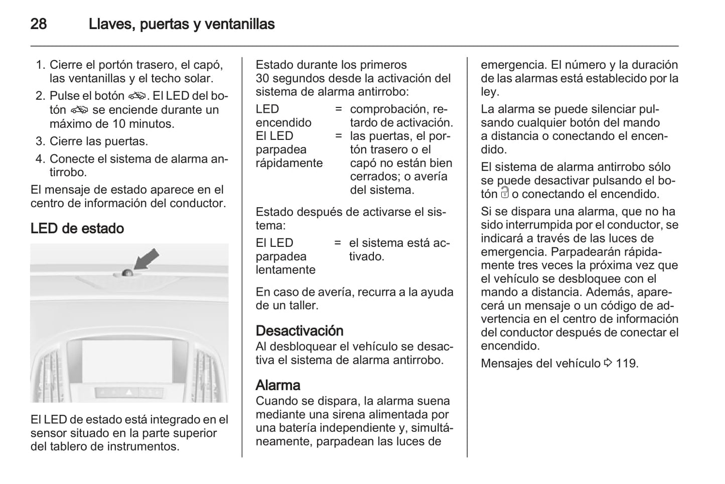 2012 Opel Astra Owner's Manual | Spanish