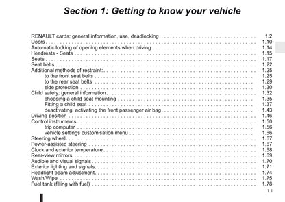 2011-2012 Renault Mégane Owner's Manual | English