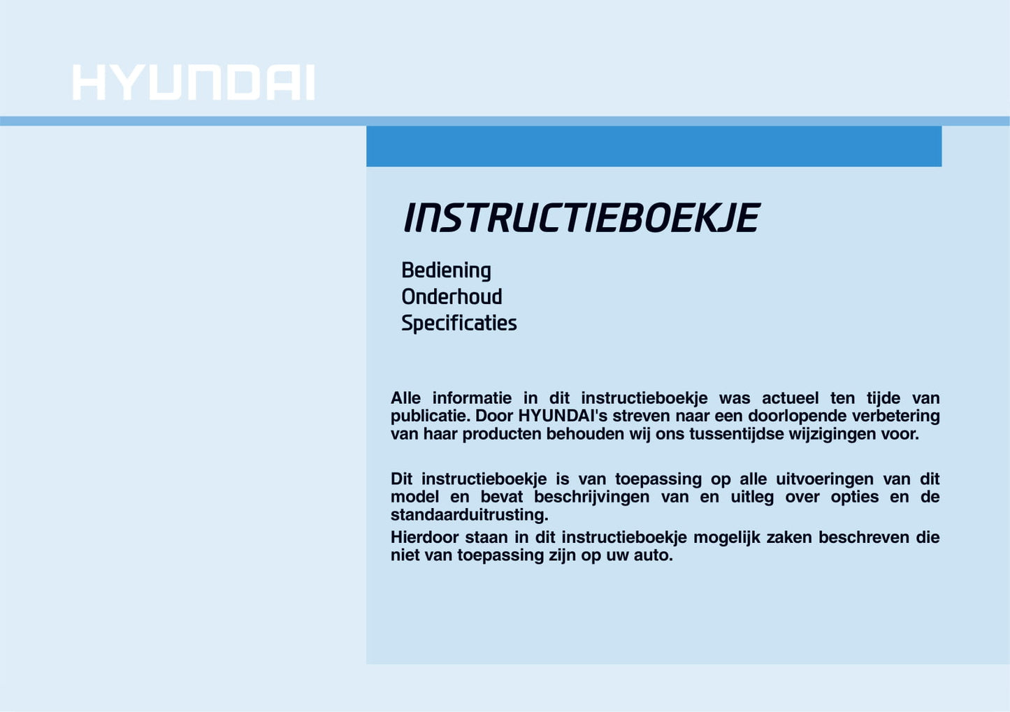 2018-2020 Hyundai i30 Manuel du propriétaire | Néerlandais