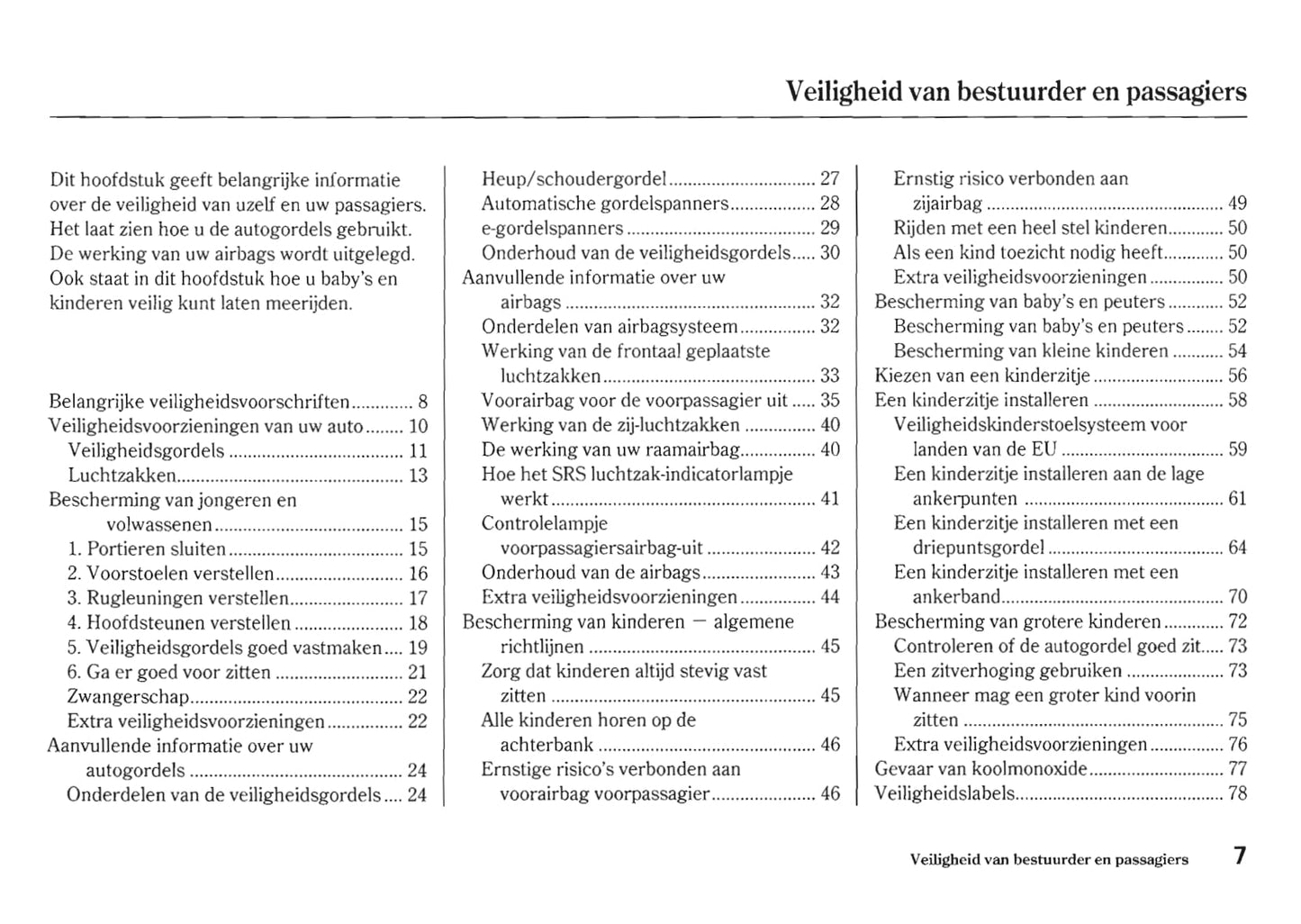 2011 Honda Accord Owner's Manual | Dutch