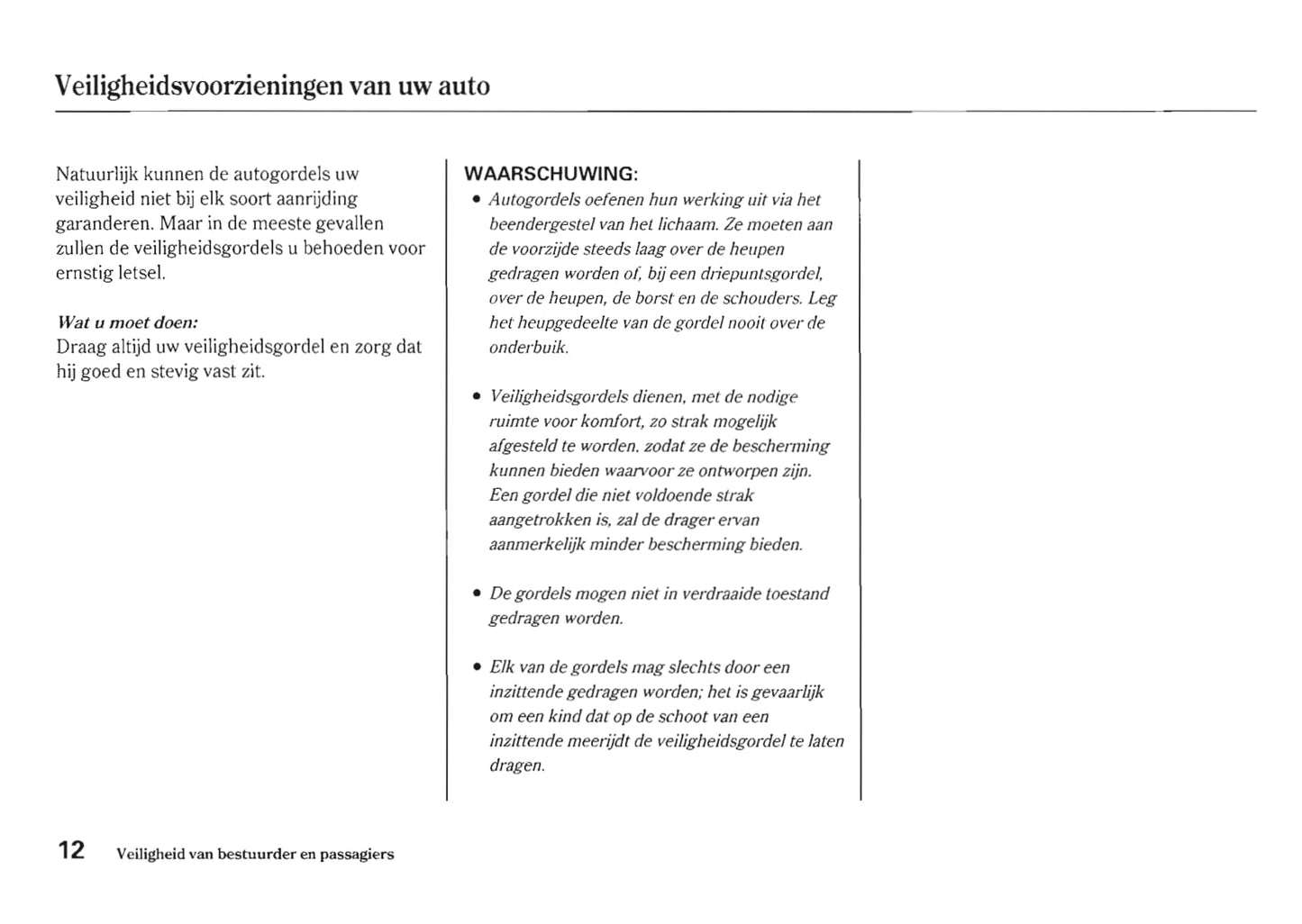 2011 Honda Accord Owner's Manual | Dutch