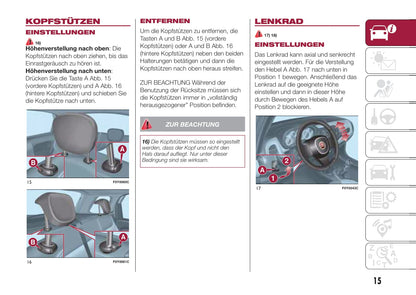 2015-2016 Fiat 500L Owner's Manual | German