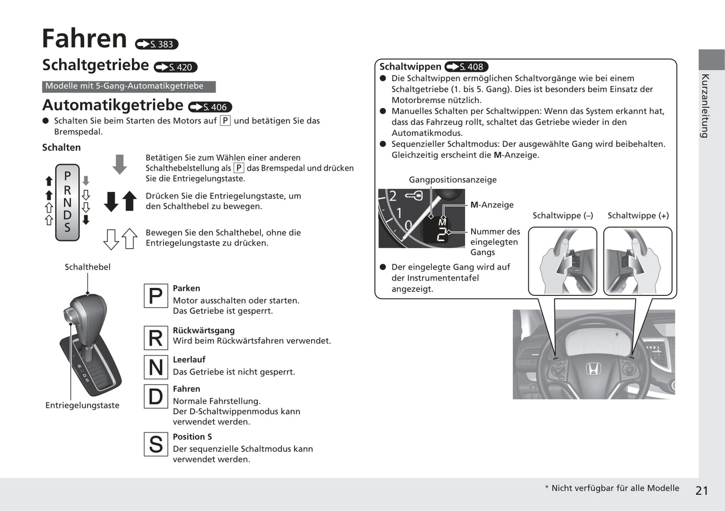 2017-2018 Honda CR-V Owner's Manual | German