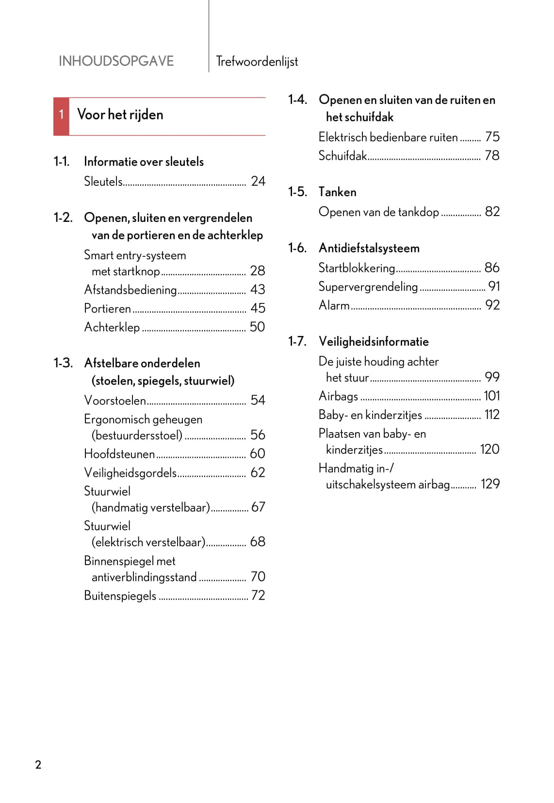 2010-2011 Lexus IS 220d/IS 250 Owner's Manual | Dutch