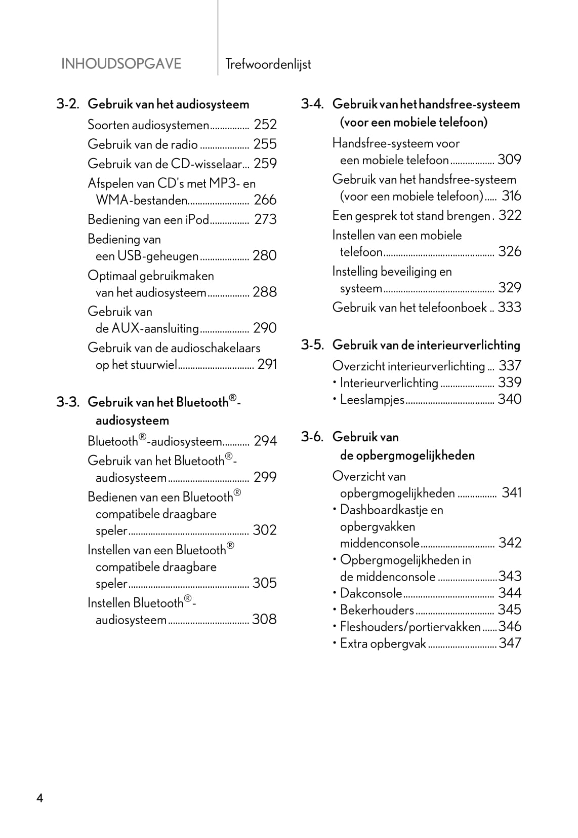 2010-2011 Lexus IS 220d/IS 250 Owner's Manual | Dutch