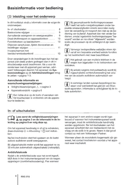 2010 Volkswagen RNS 510 Bedienungsanleitung | Niederländisch