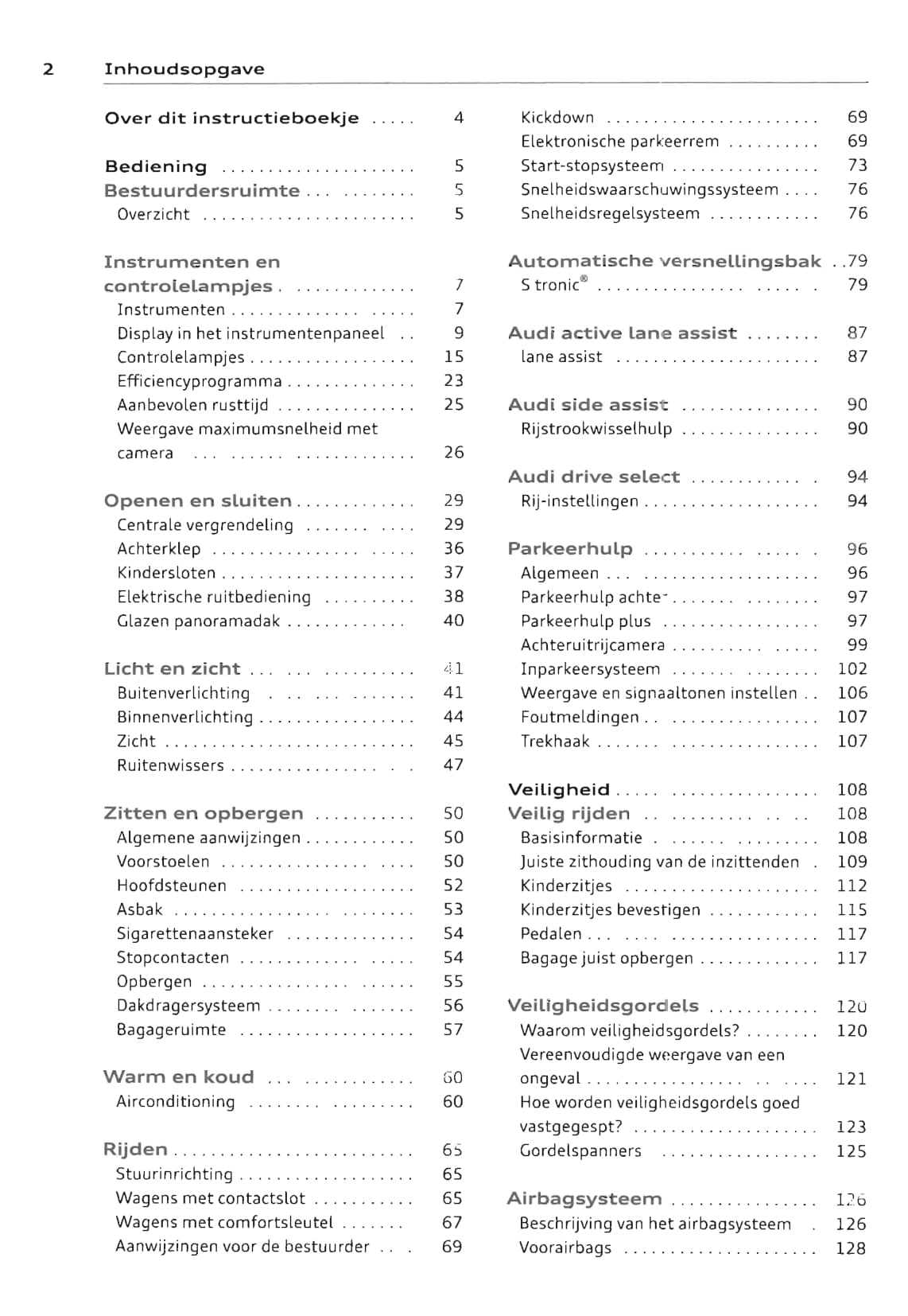 2011-2015 Audi Q3 Owner's Manual | Dutch