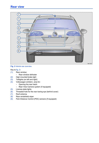 2013-2017 Volkswagen Golf Bedienungsanleitung | Englisch