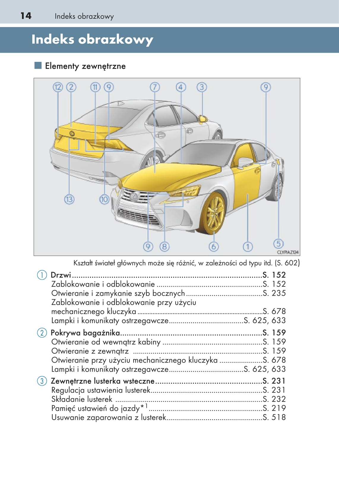 2013-2017 Lexus IS Manuel du propriétaire | Polonais