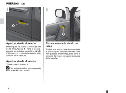 2009-2011 Renault Kangoo Manuel du propriétaire | Espagnol