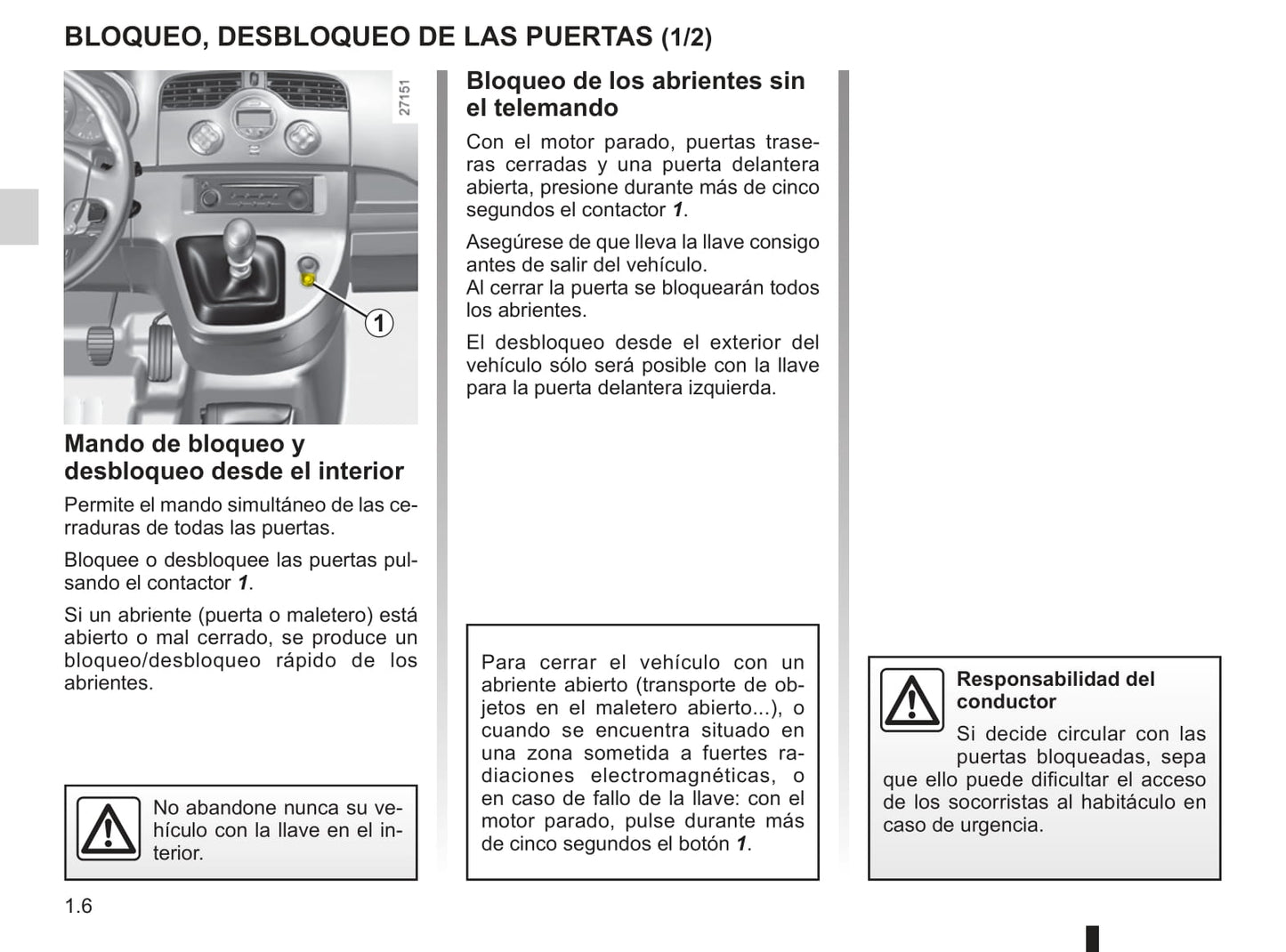 2009-2011 Renault Kangoo Manuel du propriétaire | Espagnol