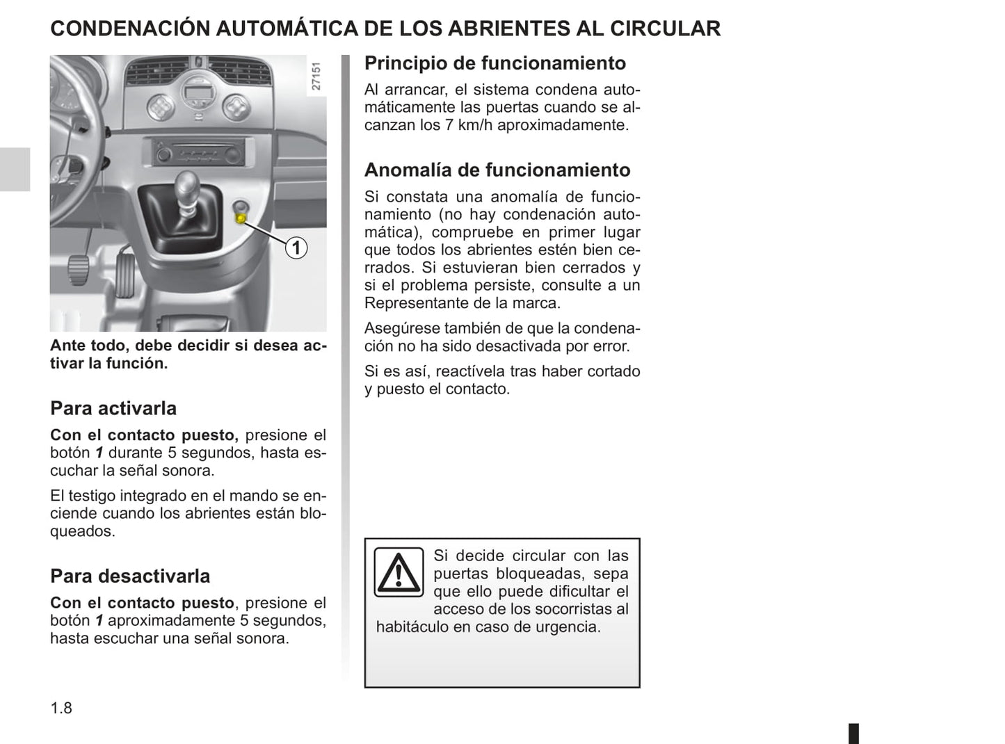 2009-2011 Renault Kangoo Manuel du propriétaire | Espagnol