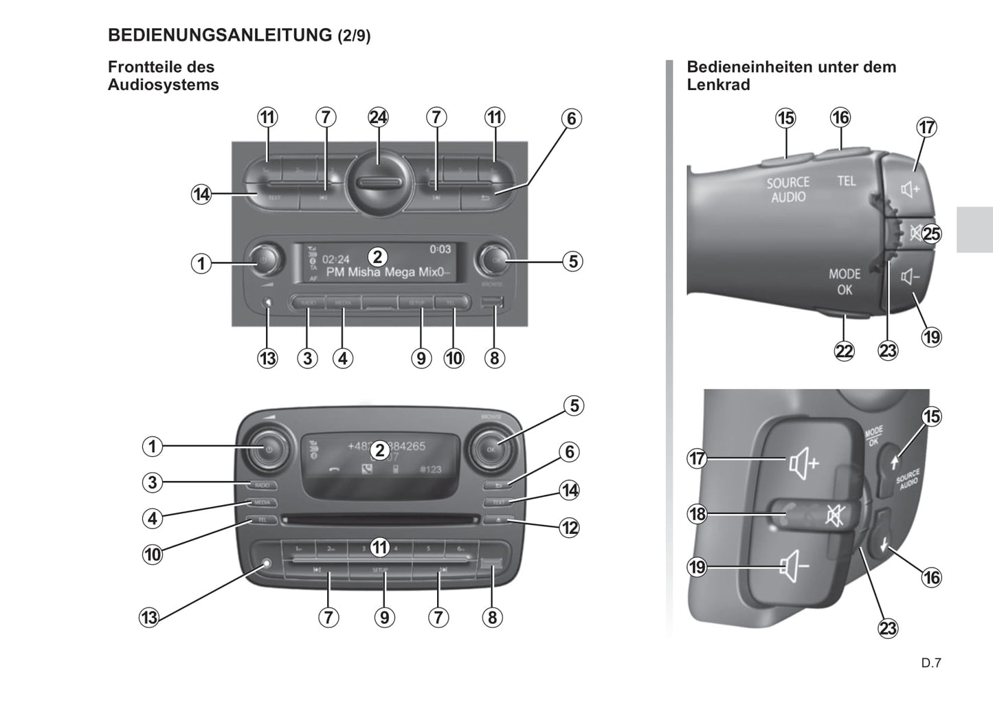 Renault Radio Connect R & GO Bedienungsanleitung 2018