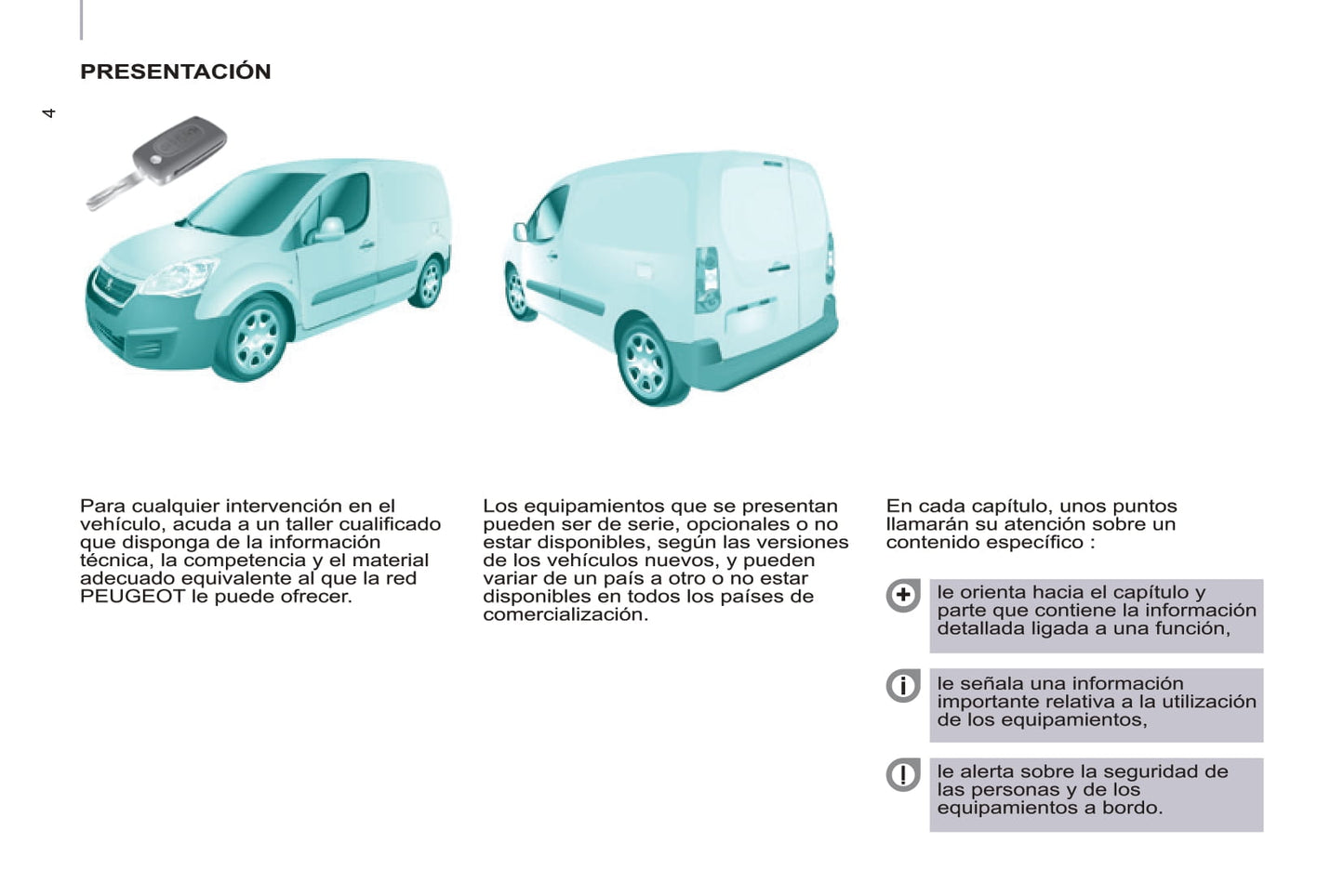 2016-2017 Peugeot Partner Gebruikershandleiding | Spaans