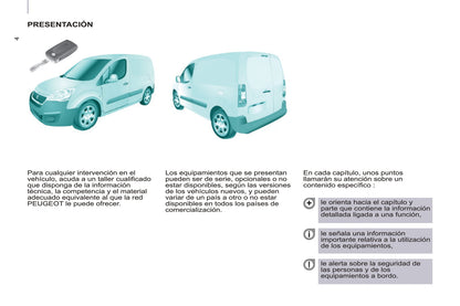 2016-2017 Peugeot Partner Gebruikershandleiding | Spaans