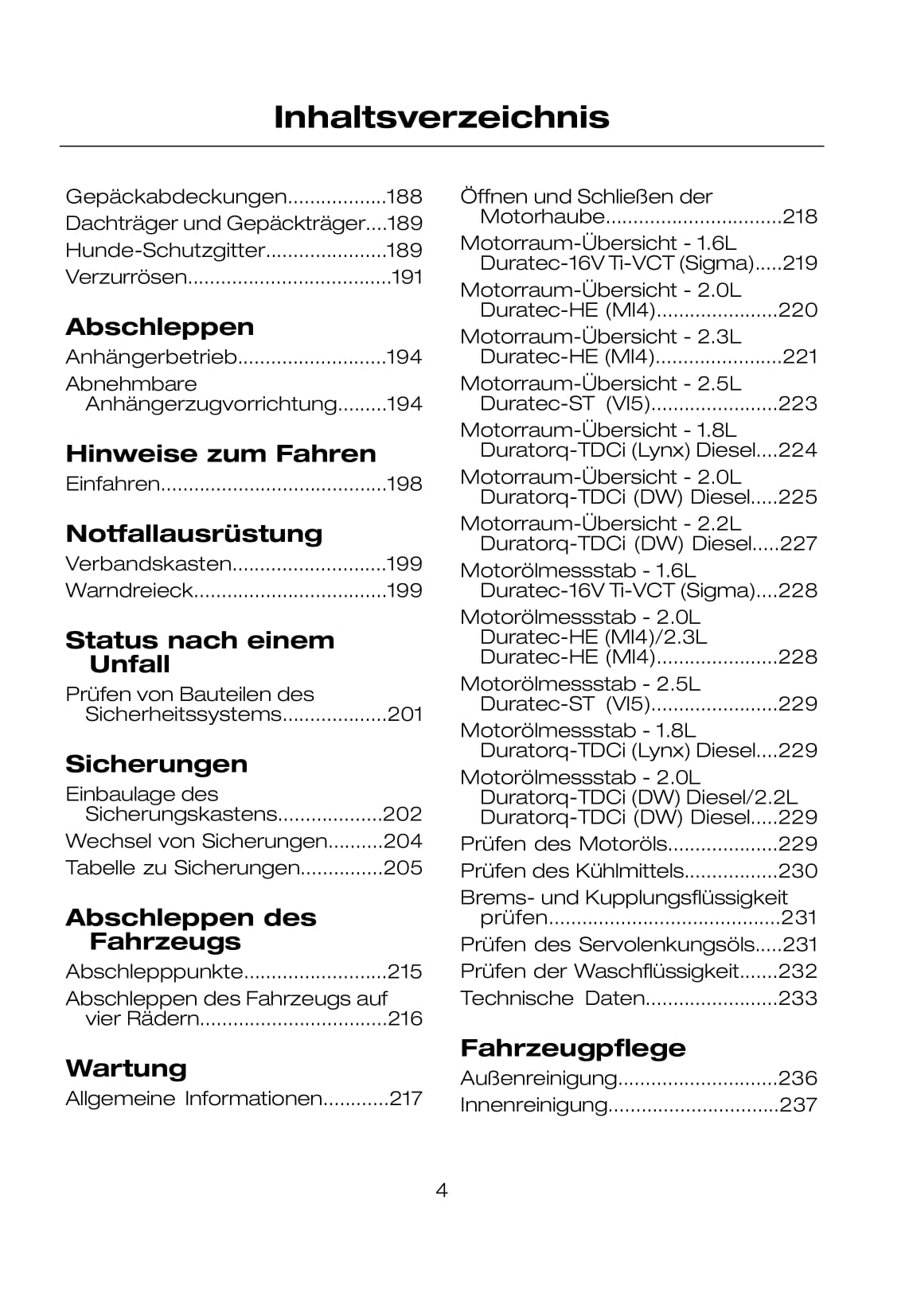 2007-2008 Ford Mondeo Bedienungsanleitung | Deutsch