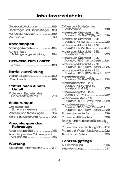 2007-2008 Ford Mondeo Bedienungsanleitung | Deutsch