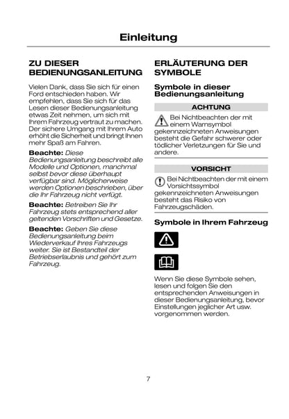 2007-2008 Ford Mondeo Bedienungsanleitung | Deutsch