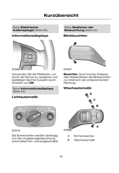 2007-2008 Ford Mondeo Bedienungsanleitung | Deutsch