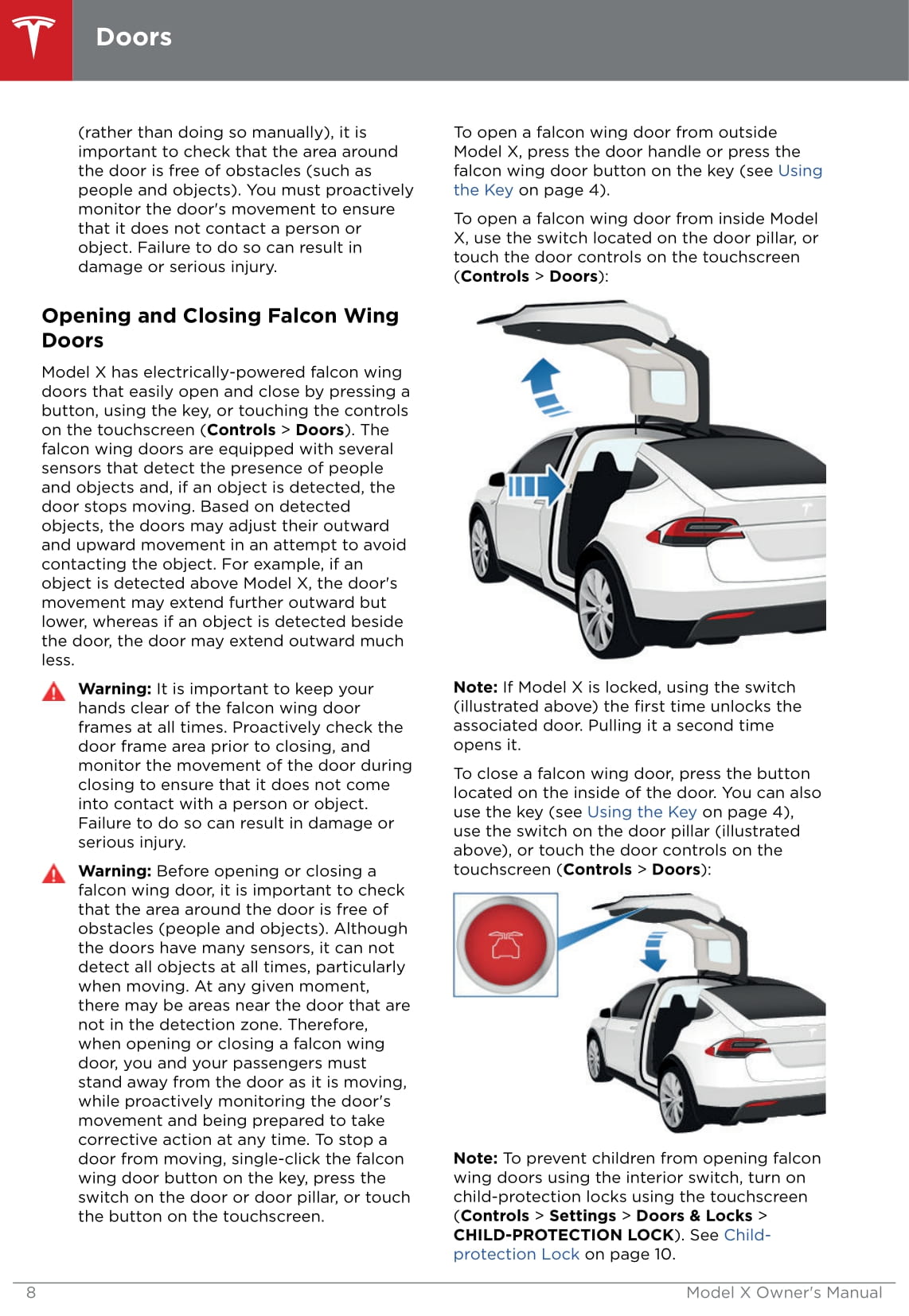 2016-2019 Tesla Model X Bedienungsanleitung | Englisch