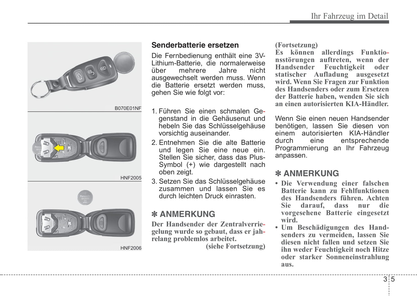 2006-2007 Kia Optima Owner's Manual | German