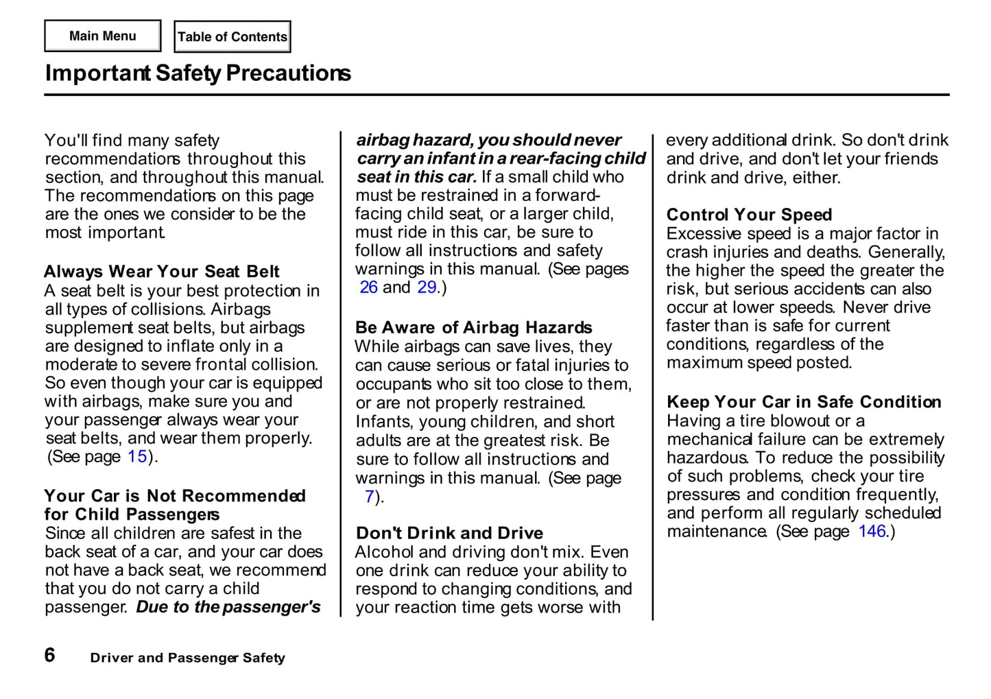 2001 Honda S2000 Owner's Manual | English